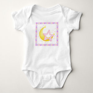 Mond und Sterne für Baby Strampler