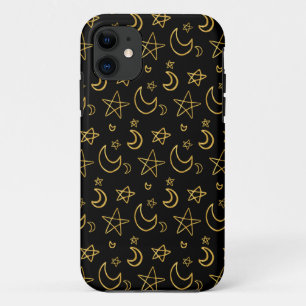 Mond- und Sterne Goldmuster Case-Mate iPhone Hülle