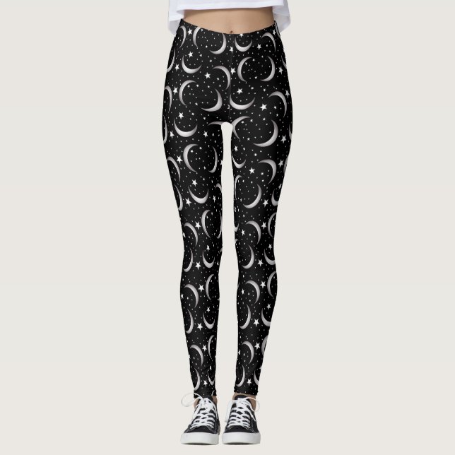 Mond und Sterne Leggings (Vorderseite)