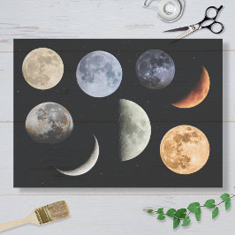 Mond und Sterne Seidenpapier