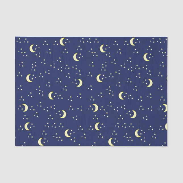 Mond und Sterne Seidenpapier (Vorderseite)