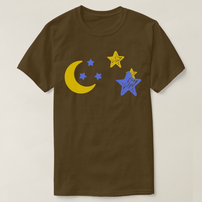 Mond und Sterne T-Shirt (Design vorne)