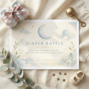 Mond und Sterne Über den Mond Baby Shower Begleitkarte