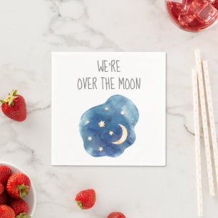 Mond und Sterne Wir sind über dem Mond Napkins Serviette