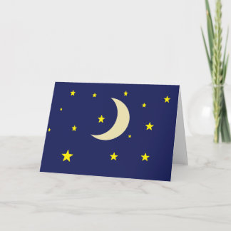 Mond- und Sterngrußkarte Karte
