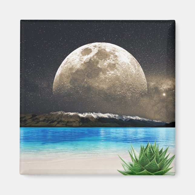 Mond und Strand Magnet (Vorne)