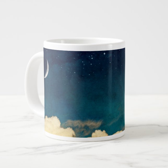 Mond und Wolken Jumbo-Tasse (Vorderseite Links)