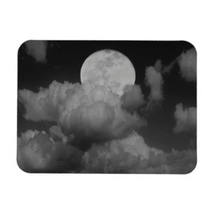 Mond und Wolken über Kansas Magnet
