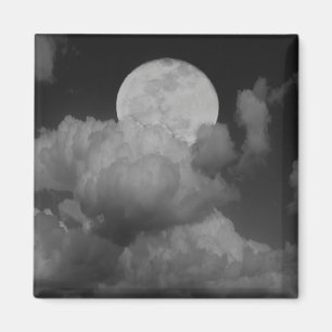 Mond und Wolken über Kansas Magnet