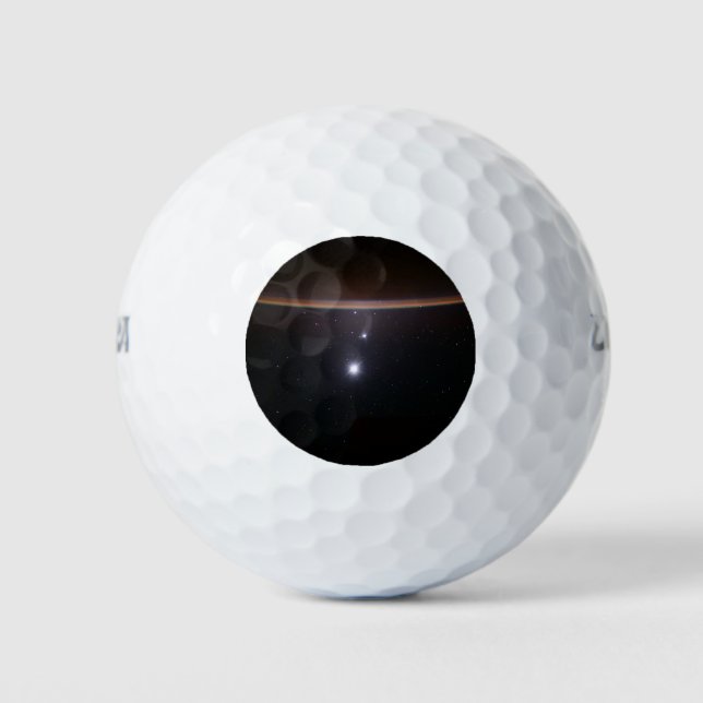 Mond, Venus, Jupiter & Earth (ISS) (NASA) (Space) Golfball (Vorderseite)