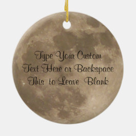 Mond-Verzierungs-personalisierte Keramik Ornament