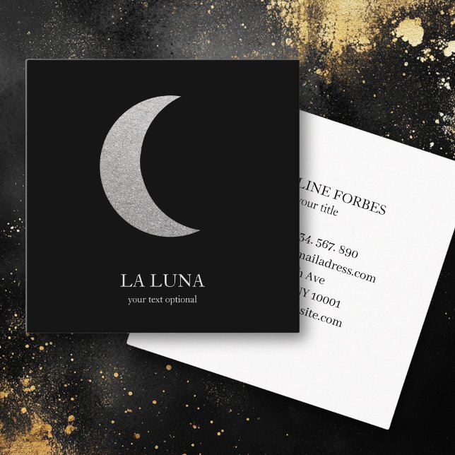 Mond  Visitenkarte (Silver 
moon business card)