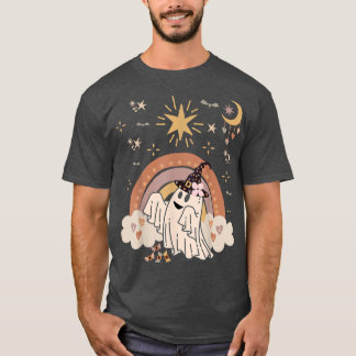 Mond zu Halloween, Spuk Groovy Floral, Niedlich Gh T-Shirt