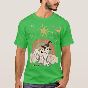 Mond zu Halloween, Spuk Groovy Floral, Niedlich Gh T-Shirt