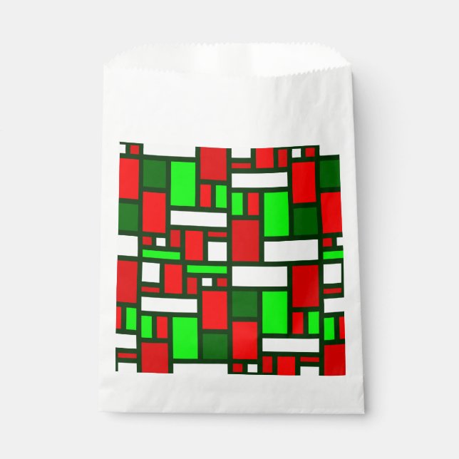 mondäne Weihnachtskunst abstrakt Geschenktütchen (Vorderseite)