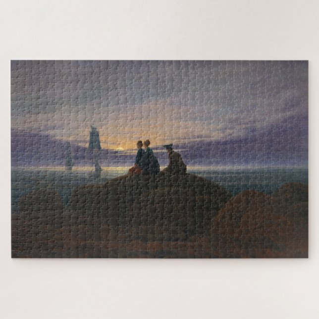Mondaufgang am Meer (von Caspar David Friedrich) (Horizontal)