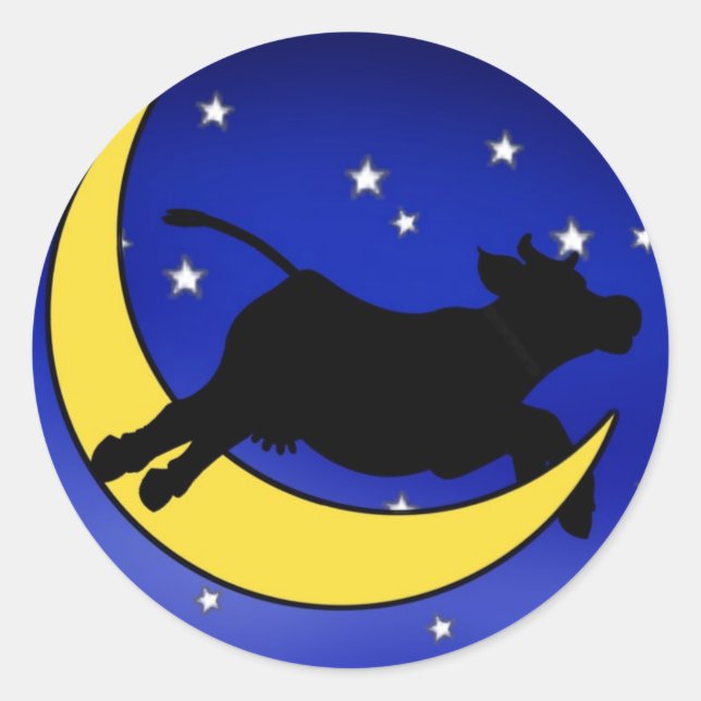 Mondaufkleber Runder Aufkleber (Vorderseite)