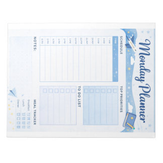 Monday Daily Planner Printable  Notizblock