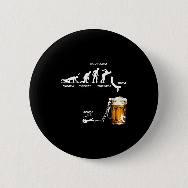 Monday Tuesday Thursday Friday Saturday Sunday Bee Button (Vorderseite)