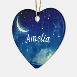 MONDBESCHEINTE TRÄUME | PERSONALISIERTE HIMMELSERS KERAMIK ORNAMENT