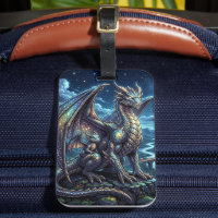 Mondbeschienene himmlische Drachen und Schloss
