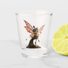 Mondbeschienene Hüterin des Uhrwerkslichts. Schnapsglas