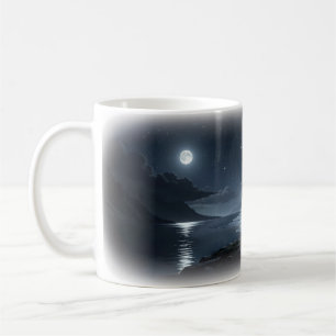 Mondbeschienene Küste der stillen Wunder Kunsttass Kaffeetasse