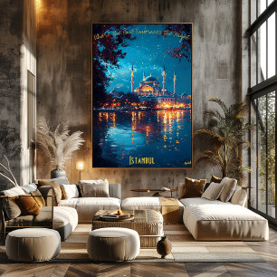 Mondbeschienene Majestät Istanbuls - Verzaubernde  Poster