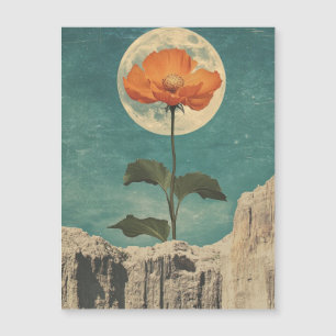 Mondbeschienene Orangenblüte - Vintage-Boho-Charm Magnetkarte