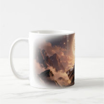 Mondbeschienene Ruhe über dem Traum-Mountain-Mug