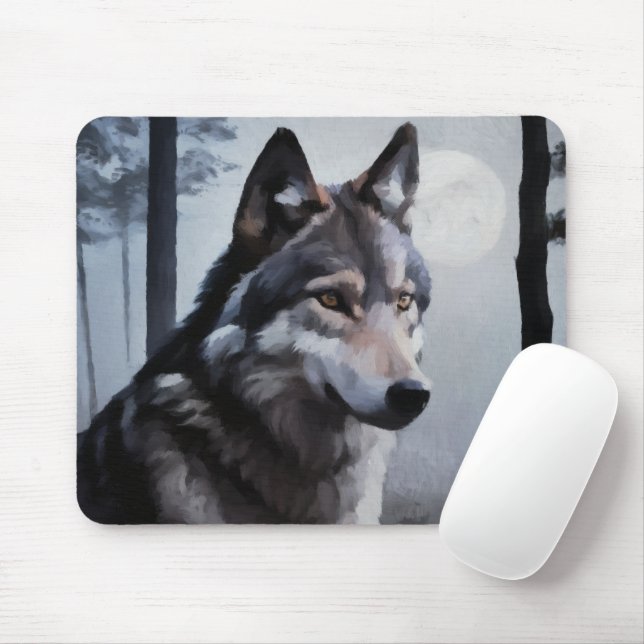 Mondbeschienene Wache Mousepad (Mit Mouse)