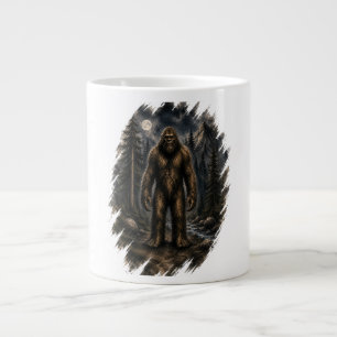 Mondbeschienener Bigfoot Lose Wasserfarben Wald Cr Jumbo-Tasse