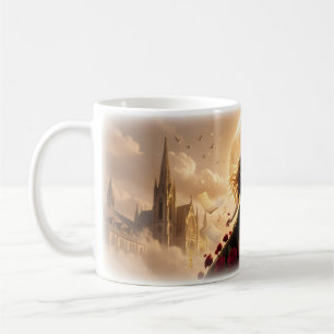 Mondbeschienener Cello-Traum mit karmesinroten Ros Kaffeetasse