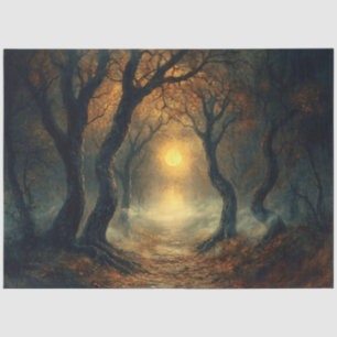 Mondbeschienener Herbstweg-Dekoupage Seidenpapier