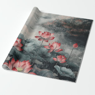 Mondbeschienener Lotussee (5) Geschenkpapier
