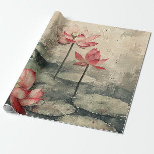 Mondbeschienener Lotussee (6) Geschenkpapier