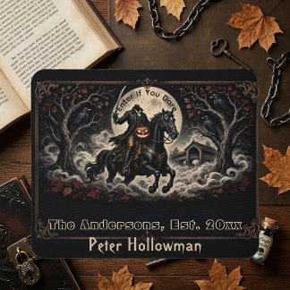 Mondbeschienener Phantomreiter Sleepy Hollow Gothi Mousepad