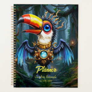 Mondbeschienener Steampunk-Tukan.  Planer
