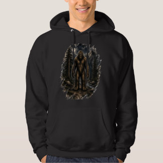 Mondbeschienenes Bigfoot-Locker-Wasserfarben-Wald- Hoodie