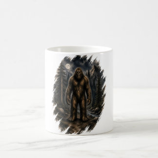 Mondbeschienenes Bigfoot Lose Wasserfarben Wald Cr Kaffeetasse