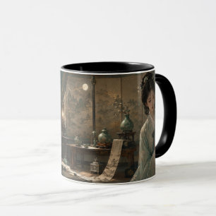 Mondbeschienenes Hanbok-Mädchen-Kunstwerk Tasse