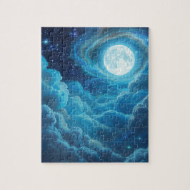 Mondbeschienenes Wolkenhimmel-Puzzle