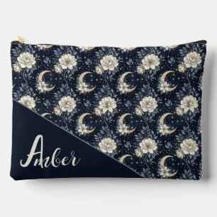 Mondblumen- & Halbmond-Design  Zubehörtasche