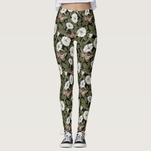 Mondblumen und Sphinxmotten Leggings