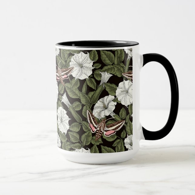 Mondblumen und Sphinxmotten Tasse (Rechts)