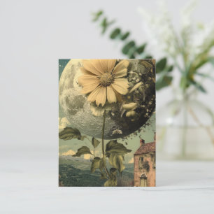 Mondblüte & Vintage Charme Postkarte