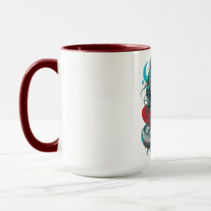 Mondblüten Reverie Türkis Mondkind Karmesinrot Tasse