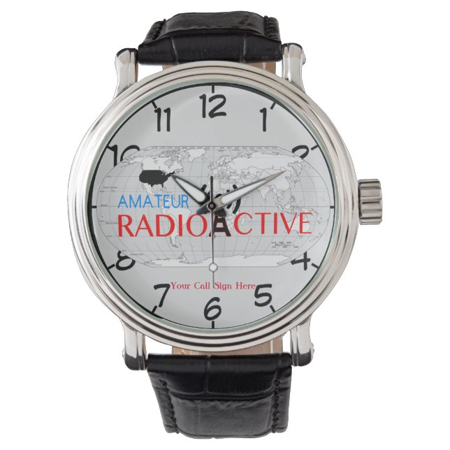 Monde Amateur Radio Active Montre Numérique (devant)