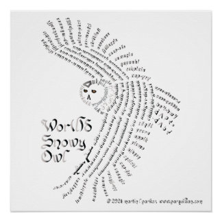 Monde Monde Poster de Chouette Neige