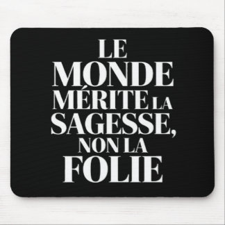 Monde sans stabilité mousepad